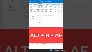 Keyboard Shortcut to Attach a File as Attachment in Outlook!