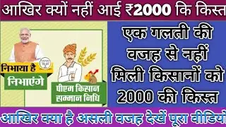 Pm Kisan Samman Nidhi 2000rs Kyo Nahi Aaye, आखिर क्या है असली वजह, एक गलती नहीं आई 2000 की किस्त,