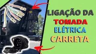 Tomada elétrica da carreta, ligação dos cabos