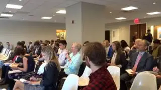 Delegate making a point at WNTA Civil Society Dialogue in NY