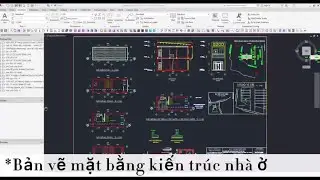 Bản vẽ thiết kế mặt bằng nhà ở.Residential floor plan drawing.