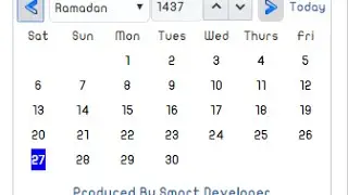 Hijri Date Picker English