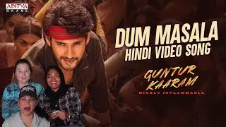 Americans' react to Dum Masala Full Song (telegu) | Guntur Kaaram | Super Star Mahesh Babu |