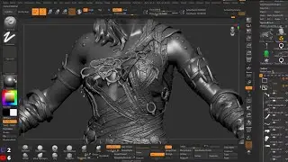 Baldur`s Gate 3: Karlach Sculpting in Zbrush II Collectibles  II Part-10- Torso straps detailing
