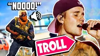 Gamer screams NO when I SING to him! VOICE CHANGER trolling in Call of Duty!