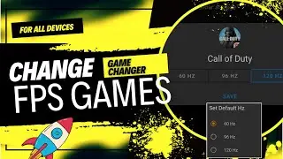 How To Change Refresh Rate Game Application In Your Android Game Apps Changer FPS/HZ Into 60-120Hz 🚀