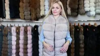 Жилет из меха песца 