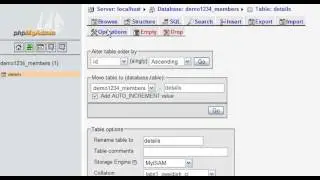 Copying a database table with phpMyAdmin