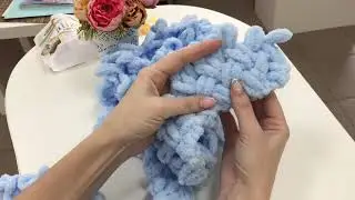 Плед puffi пуффи узором плетёнка/ новорожденным