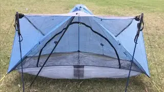 Zpacks Plexamid offset awning setup testing