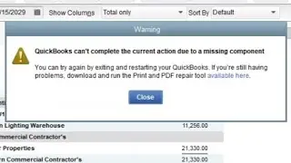 Fix QuickBooks Desktop 2025 PDF Error on Windows 11 | “Missing Component” Solution
