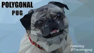 Polygonal Pug | Adobe Illustrator Low Poly Speed Art