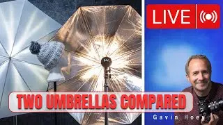 Reflective Umbrella vs Shoot Through Umbrella... LIVE!