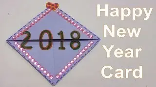 How to make Happy New Year Greeting Card 2018 | #TukkuTV