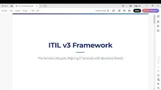 Understand ITIL V3
