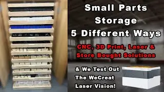 Small Parts Storage 5 Different Ways & We Review The WeCreat Vision Laser Engraver