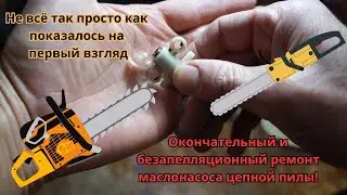 No oil is supplied to the saw chain, troubleshooting. Repair of the chain saw oil pump.