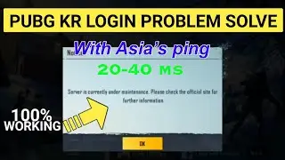 How to fix it Server under maintenance,PUBGKR server currently under maintenance solve this problem