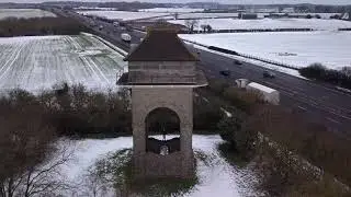 Trow Pool by Drone in the Snow