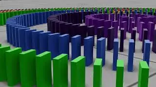 Mesmerizing Domino's Spiral Pattern Cascade | Domino Effect Masterpiece!