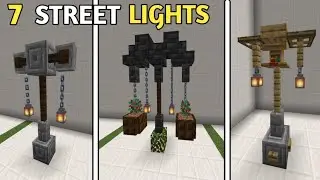 7 Amazing Street Light Designs in Minecraft (EASY!!)
