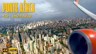 🇧🇷 Flying Over Brazil: CGH to SDU | Before the Storm hits (4K-HDR)