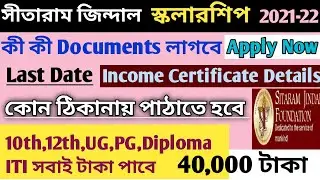 Sitaram Jindal scholarship 2021-22।last date।sitaram Jindal scholarship online apply Process।free।