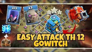 STRATEGI SERANGAN TH 12 - GOLEM WITCH (GoWitch) | Clash of Clans