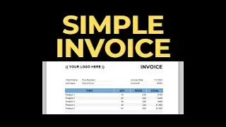 Create a Basic Invoice Template in Google Sheets
