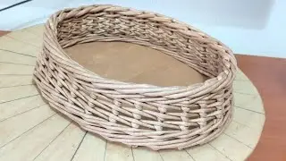 Корзина-поднос.Загибка, Розга из четырех трубочек.