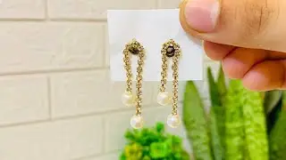 How to make easy styling earring at home / Ear ring making at home #earings #earingmaking