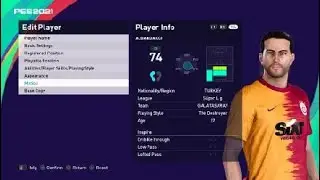 Abdulkerim bardakci face e football pes 2021  galatasaray