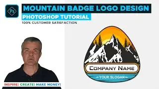 Mountain Badge Logo Design Tutorial in Adobe Photoshop