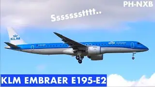 KLM Embraer E195 E2 - Landing at Schiphol Airport AMS (PH-NXB)