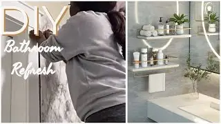 NEW BATHROOM REDO| DIY BATHROOM/ TOILET MAKEOVER