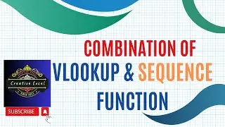 🔥Combination of Vlookup & Sequence  Function🔥