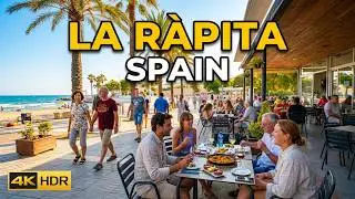 Walk tour LA RAPITA  - WALKING TOUR - along the promenade SUMMER 2024 - Catalonia - Spain - 4k HDR