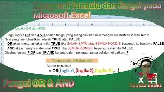 Tutorial #30 Fungsi IF OR dan IF AND pada Excel