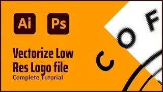 How to Vectorise low resolution logo with Illustrator and Phototshop  tutorial | #XandArtDigital 38