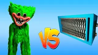 Green Huggy Wuggy VS Shredder! Poppy Play Time
