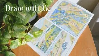 Scribbly Pastel Landscapes from All Creatures Great and Small 🌱 | Sketchbook Diaries ✧ ASMR + Music