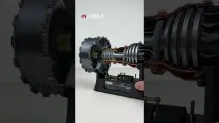 The airplane engine takes you off