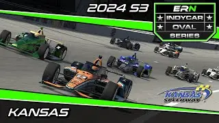 IndyCar Oval Series Tues Night Top Split | KANSAS | 2024s3 Rd 10 | iRacing IndyCar Broadcast