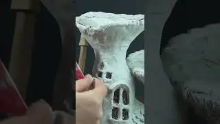 ❣DIY Mushroom House Using Plastic Bottles And Cardboard❣  #diy #craft #art #carboard #clay