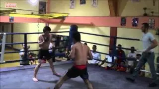 Khridoli fighter Vazha Tsiptauri vs fighter from Iran. MMA international tournament.Flyweight.