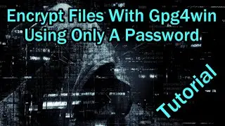 How To Encrypt And Decrypt Files With Gpg4win Only Using A Password And Not Public And Private Key?