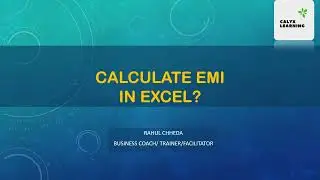 Calculate EMI in Excel |PMT