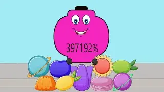 Battery overcharged with Eating Rainbow Flowers | Asmr mukbang animation || Asmr Eating Sounds