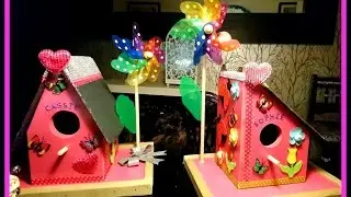 Personalized Pink Birdhouses Handmade for Christmas