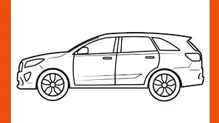 How To Draw Kia Sorento 2014 Car